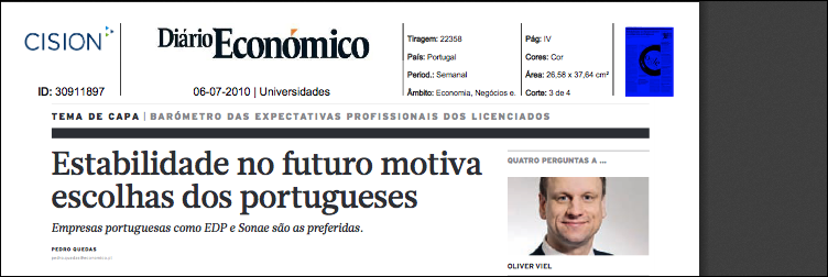 Estabilidade no futuro motiva escolhas dos portugueses